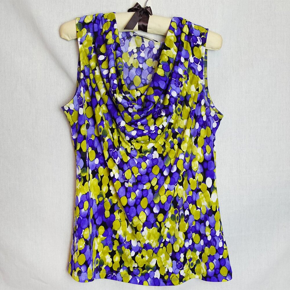 Kasper Drape Neck Sleeveless Top